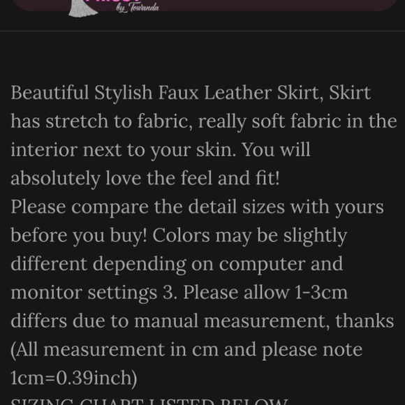 Faux Leather midi/Pencil Skirt🌹 - Picture 5 of 6